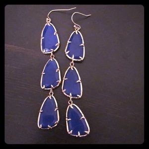 Kendra Scott Cobalt Blue & Gold Dangle Earring